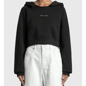 1017 ALYX 9SM Black Cropped Boxy Hoodie